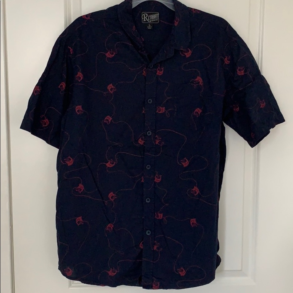 Retrofit Short Sleeve Button Down Shirt size Large